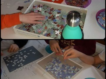 Puzzeln während der Nachmittagsbetreuung am Schulzentrum Süd in Norderstedt