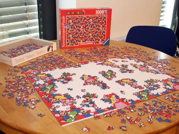 Buntes Puzzle im Betreuungsraum der BEB an der Gemeinschaftsschule Harksheide