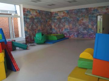 Bewegungsraum in der BEB Nachmittagsbetreuung an der OGGS Immenhorst